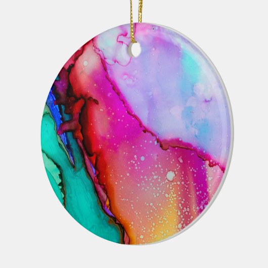 モダン抽象芸術大理石ウォーターカラーデザイン セラミックオーナメント (左)