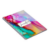 モダン抽象芸術大理石ウォーターカラーデザイン ノートブック (右側)