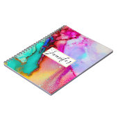 モダン抽象芸術大理石ウォーターカラーデザイン ノートブック (左側)