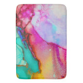 モダン抽象芸術大理石ウォーターカラーデザイン バスマット (正面縦)