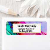 モダン抽象芸術大理石ウォーターカラーデザイン ラベル (インサイチュ)