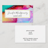モダン抽象芸術大理石ウォーターカラーデザイン 名刺 (正面/裏面)