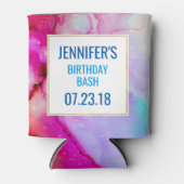 モダン抽象芸術大理石ウォーターカラーデザイン 缶クーラー (正面)