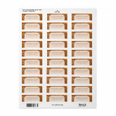 モダン抽象芸術大理石スワール金ゴールド差出人住所 ラベル (フルシート)