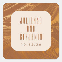 モダン抽象芸術大理石スワール金ゴールド結婚のカスタム