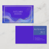 モダン抽象芸術天体金ゴールドグリッター 名刺 (正面/裏面)