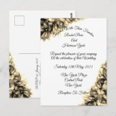 モダン抽象芸術天然エレガントヘイズ結婚のinvi ポストカード (正面/裏面)