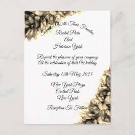 モダン抽象芸術天然エレガントヘイズ結婚のinvi ポストカード