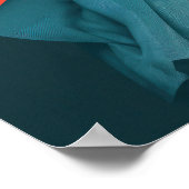 モダン抽象芸術女性ポートレート（花） ポスター (角)