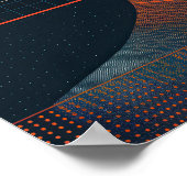 モダン抽象芸術女性ポートレート（花） ポスター (角)