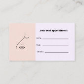 モダン抽象芸術女性美しい顔ロゴアポイントメント 名刺 (正面)