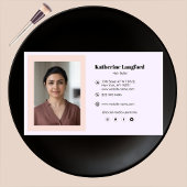 モダン抽象芸術女性美しい顔ロゴアポイントメント 名刺