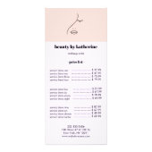 モダン抽象芸術女性美しい顔ロゴ ラックカード (正面)