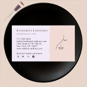 モダン抽象芸術女性美しい顔ロゴ ロイヤリティカード