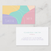 モダン抽象芸術幾何アイスクリーム色 名刺 (正面/裏面)