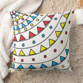 モダン抽象芸術幾何カラフルパターン クッション (ブランケット)