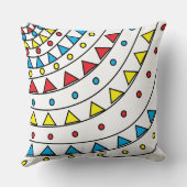 モダン抽象芸術幾何カラフルパターン クッション (裏面)