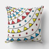 モダン抽象芸術幾何カラフルパターン クッション (正面)