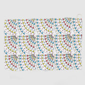 モダン抽象芸術幾何カラフルパターン ゴルフタオル (横)