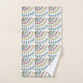 モダン抽象芸術幾何カラフルパターン バスタオルセット (ハンドタオル)