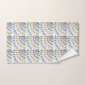 モダン抽象芸術幾何カラフルパターン バスタオルセット (ハンドタオル)