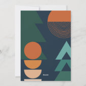 モダン抽象芸術幾何ネイビー休日の写真 シーズンカード (裏面)