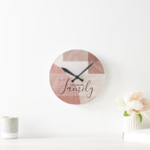 モダン抽象芸術幾何大理石カスタムファミリ ラウンド壁時計 (ホーム)