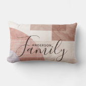 モダン抽象芸術幾何大理石カスタムファミリ ランバークッション (正面)