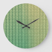 モダン抽象芸術幾何学デジタルパターン1250 ラージ壁時計 (正面)