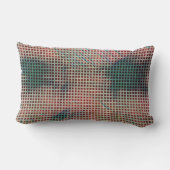 モダン抽象芸術幾何学デジタルパターン1253 ランバークッション (裏面)