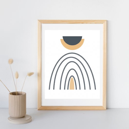 モダン抽象芸術幾何学ミニマリスト ポスター