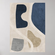 モダン抽象芸術幾何学図形ウォールアートポスター