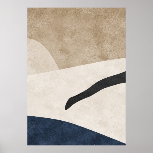 モダン抽象芸術幾何学図形ウォールアートポスター ポスター (正面)