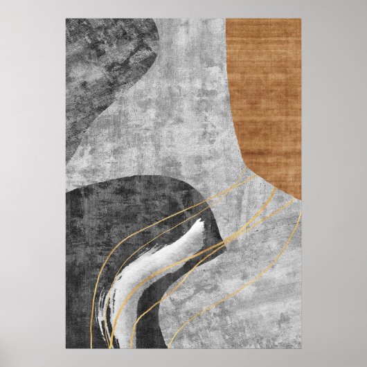 モダン抽象芸術幾何学図形ウォールアートポスター ポスター (正面)