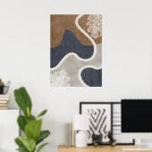 モダン抽象芸術幾何学模様の壁アートポスター ポスター (ホームオフィス)