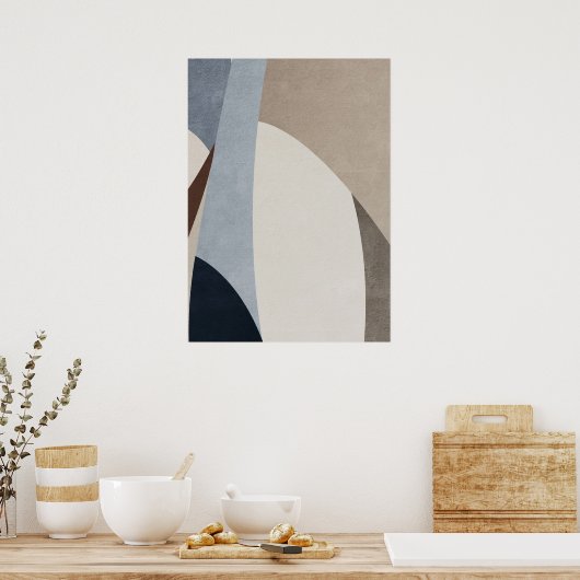 モダン抽象芸術幾何学模様ウォールアートポスター ポスター (キッチン)