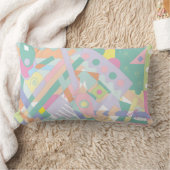 モダン抽象芸術幾何学模様シックトレンディー ランバークッション (ブランケット)