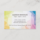 モダン抽象芸術幾何学模様メイクアップアーティスト 名刺 (裏面)