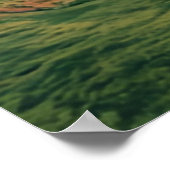 モダン抽象芸術幾何学模様鮮やか ポスター (角)