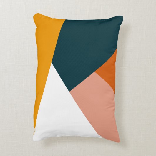 モダン抽象芸術幾何学模様 アクセントクッション (裏面(縦))