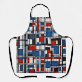 モダン抽象芸術幾何学模様 エプロン (正面)
