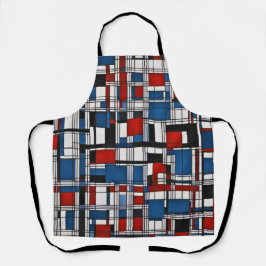 モダン抽象芸術幾何学模様 エプロン