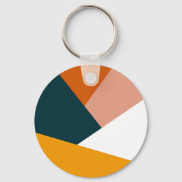 モダン抽象芸術幾何学模様 キーホルダー