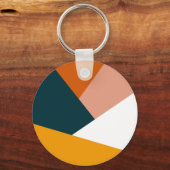 モダン抽象芸術幾何学模様 キーホルダー (正面)