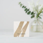 モダン抽象芸術幾何学模様 スクエア名刺 (スタンド正面)