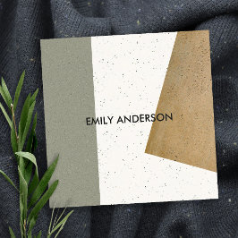 モダン抽象芸術幾何学模様 スクエア名刺