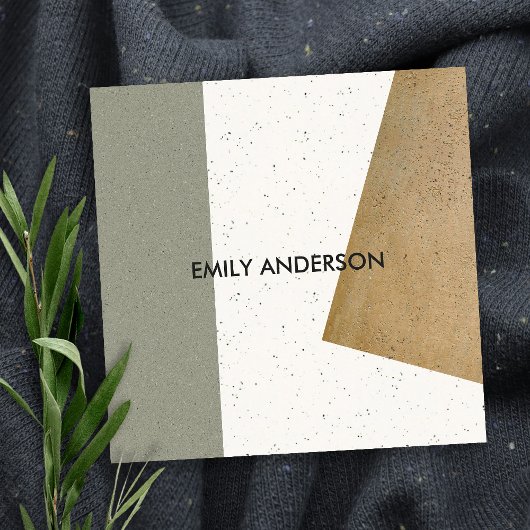 モダン抽象芸術幾何学模様 スクエア名刺