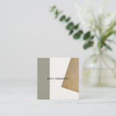 モダン抽象芸術幾何学模様 スクエア名刺 (スタンド正面)