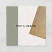 モダン抽象芸術幾何学模様 スクエア名刺 (正面)