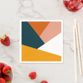 モダン抽象芸術幾何学模様 スタンダードカクテルナプキン (インサイチュ)